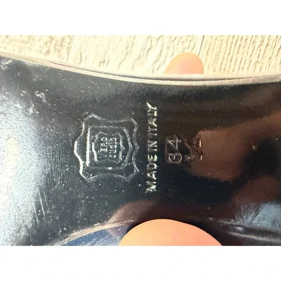 Renee Mancini Paris Capretto Karung Pump Heels Women Shoes Dress Black 34.5 US 4 - Picture 14 of 14